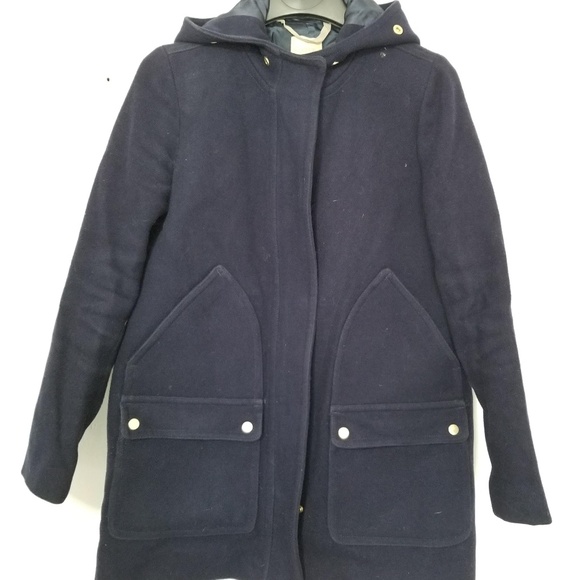 J. Crew size 6 Navy Blue Wool Coat - Picture 2 of 8